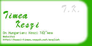 timea keszi business card